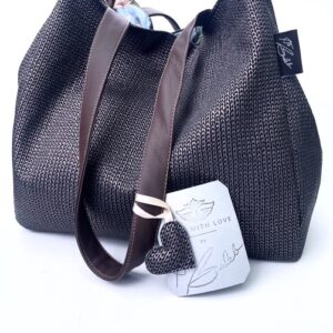 Blue Knitted Magnolia Magic Ring Tote