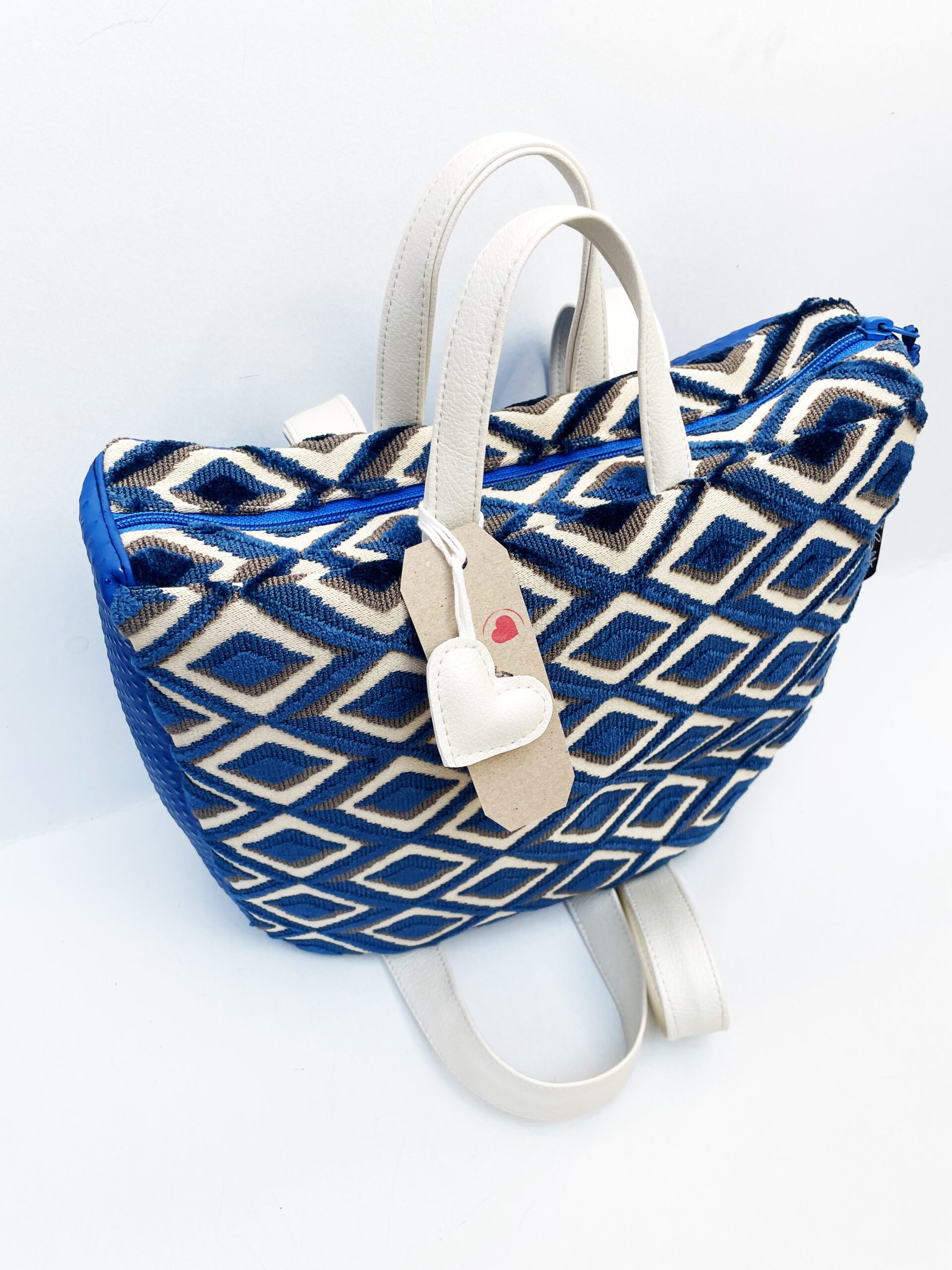 Royal Blue Pearl Diamond Backpack - Image 6