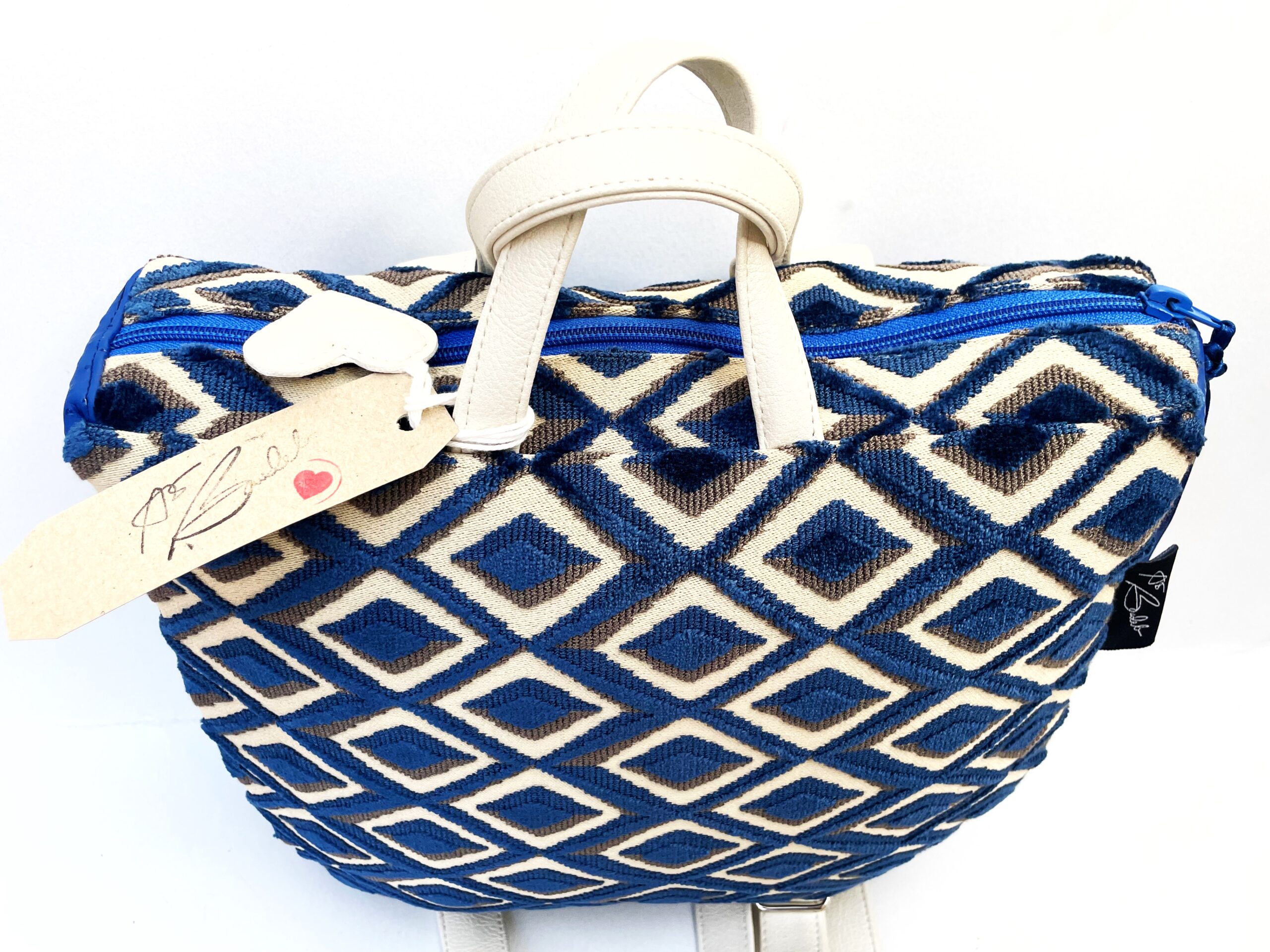 Royal Blue Pearl Diamond Backpack - Image 5