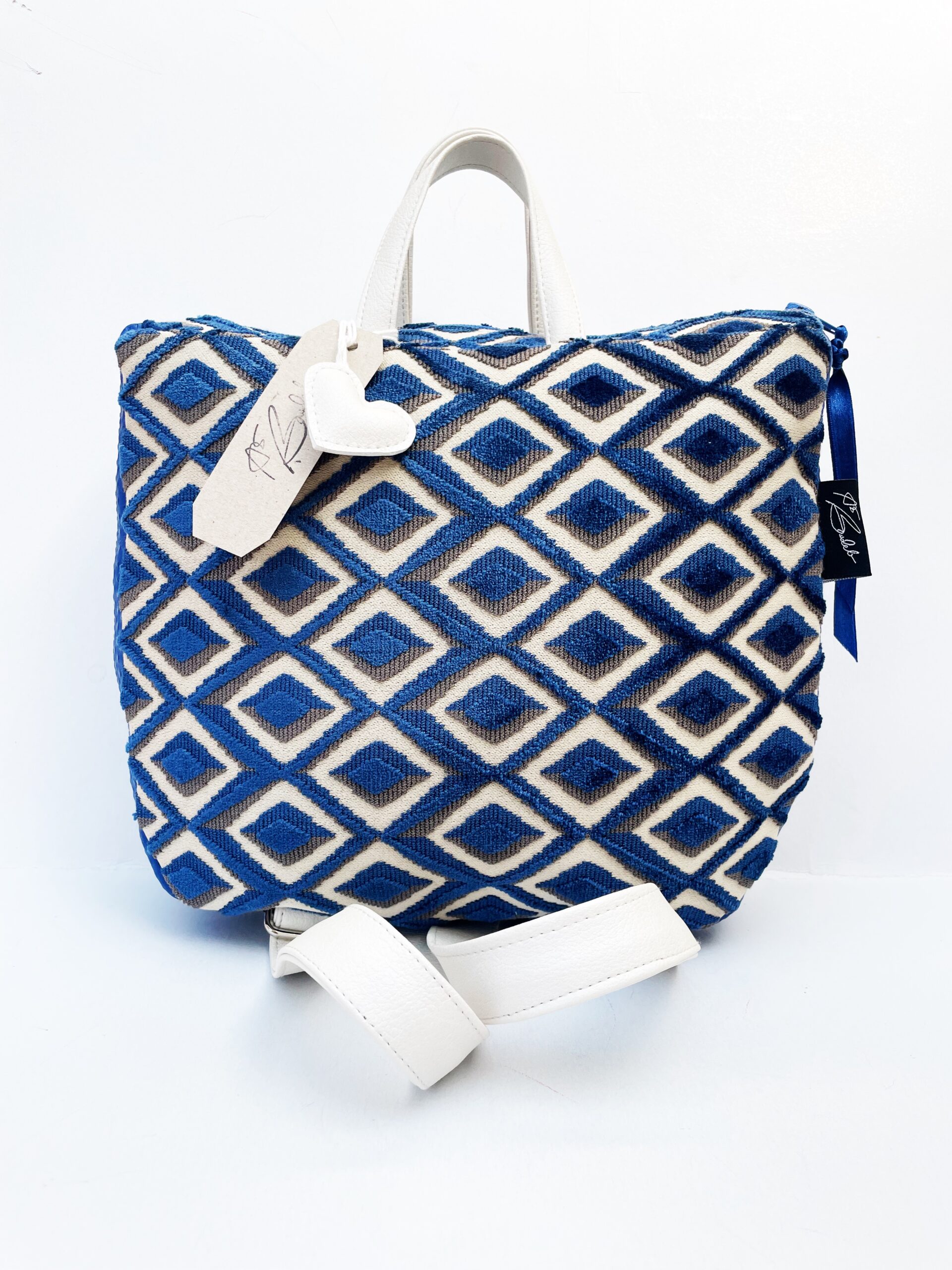 Royal Blue Pearl Diamond Backpack - Image 2