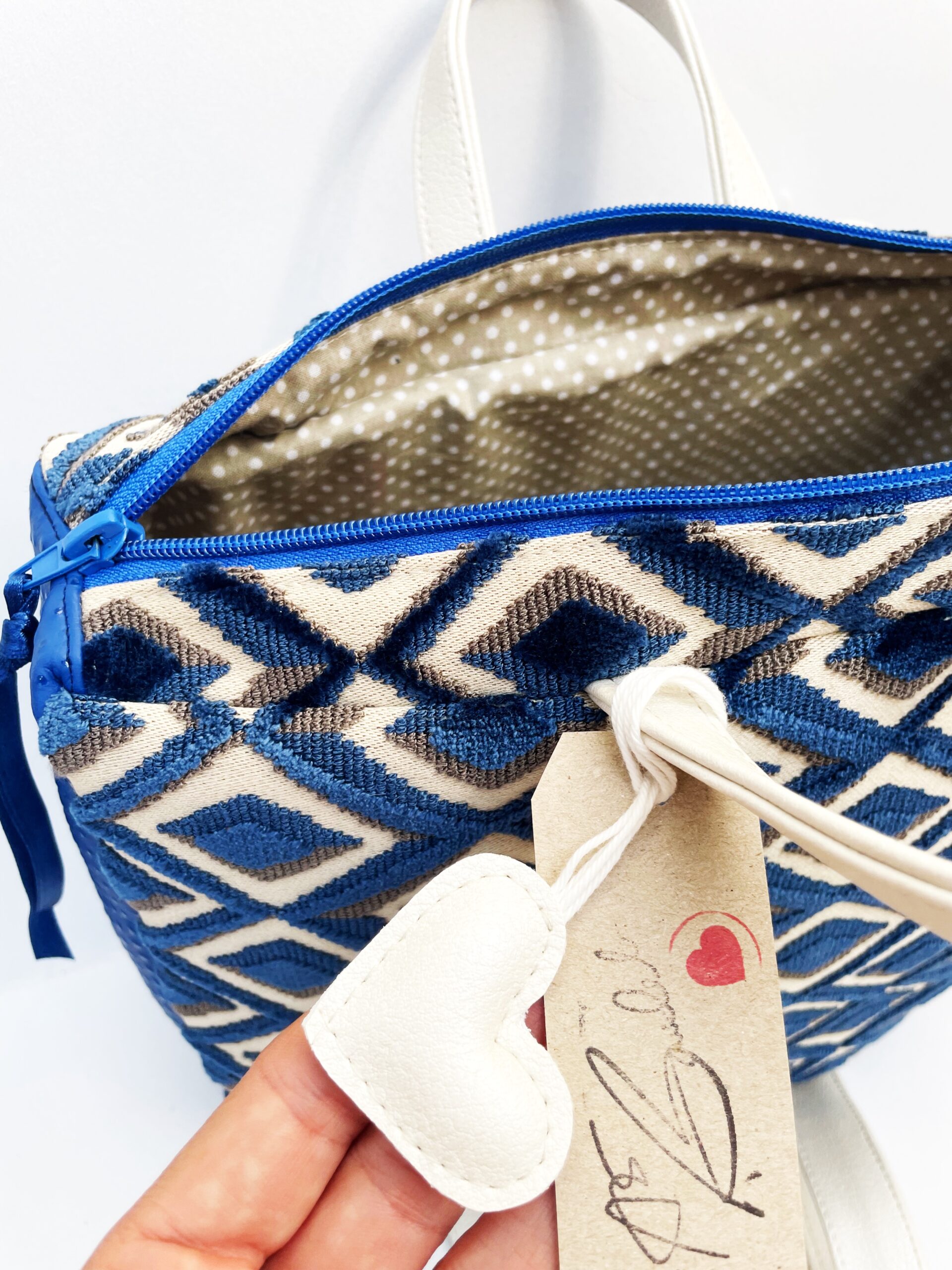 Royal Blue Pearl Diamond Backpack - Image 4